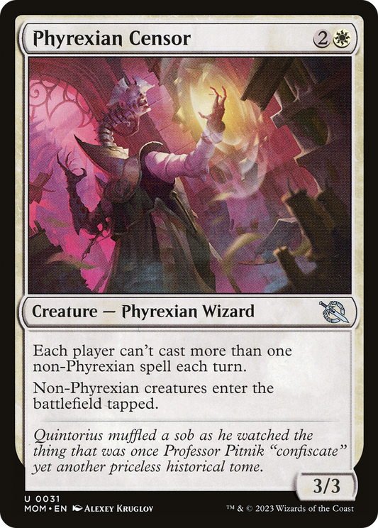 Phyrexian Censor (MOM-031) - March of the Machine - Premium MTG Single from Wizards of the Coast - Just $0.08! Shop now at Game Crave Tournament Store
