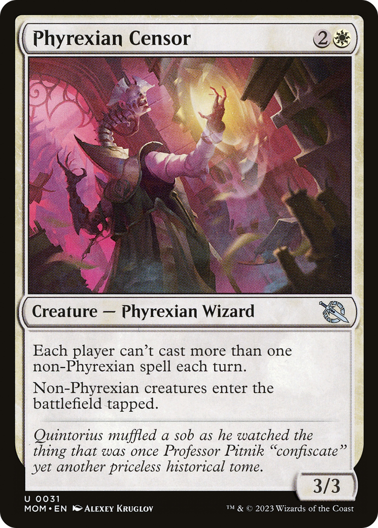 Phyrexian Censor (MOM-031) - March of the Machine Foil - Premium MTG Single from Wizards of the Coast - Just $0.09! Shop now at Game Crave Tournament Store