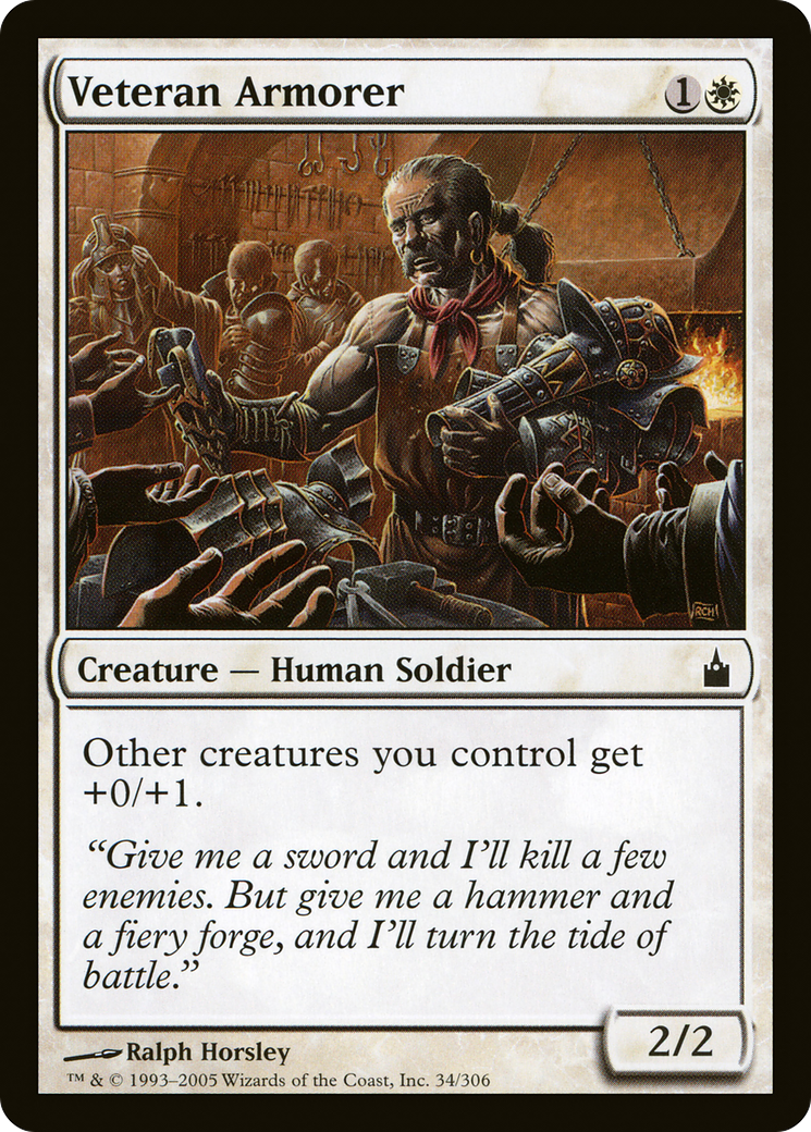 Veteran Armorer (RAV-034) - Ravnica: City of Guilds - Premium MTG Single from Wizards of the Coast - Just $0.08! Shop now at Game Crave Tournament Store