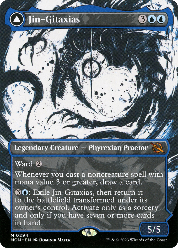 Jin-Gitaxias // The Great Synthesis (MOM-294) - March of the Machine: (Showcase) (Borderless) - Premium MTG Single from Wizards of the Coast - Just $1.88! Shop now at Game Crave Tournament Store