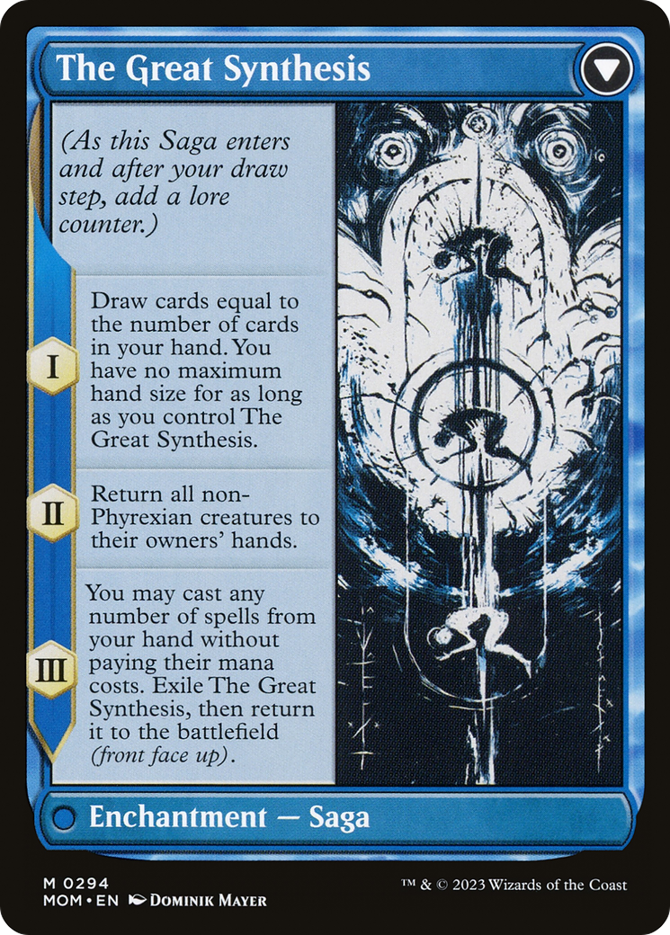 Jin-Gitaxias // The Great Synthesis (MOM-294) - March of the Machine: (Showcase) (Borderless) - Premium MTG Single from Wizards of the Coast - Just $1.88! Shop now at Game Crave Tournament Store