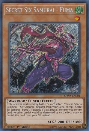 Secret Six Samurai - Fuma (SPWA-EN001) - Spirit Warriors 1st Edition - Premium Yugioh Single from Konami - Just $0.41! Shop now at Game Crave Tournament Store