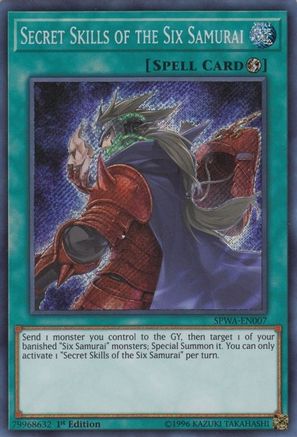 Secret Skills of the Six Samurai (SPWA-EN007) - Spirit Warriors 1st Edition - Premium Yugioh Single from Konami - Just $0.90! Shop now at Game Crave Tournament Store