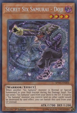 Secret Six Samurai - Doji (SPWA-EN004) - Spirit Warriors 1st Edition - Premium Yugioh Single from Konami - Just $0.19! Shop now at Game Crave Tournament Store