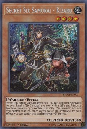Secret Six Samurai - Kizaru (SPWA-EN005) - Spirit Warriors 1st Edition - Premium Yugioh Single from Konami - Just $1.74! Shop now at Game Crave Tournament Store