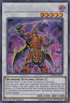 Legendary Six Samurai - Shi En (SPWA-EN011) - Spirit Warriors 1st Edition - Premium Yugioh Single from Konami - Just $1.61! Shop now at Game Crave Tournament Store