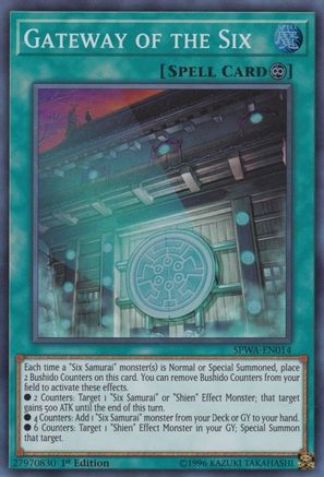 Gateway of the Six (SPWA-EN014) - Spirit Warriors 1st Edition - Premium Yugioh Single from Konami - Just $0.42! Shop now at Game Crave Tournament Store