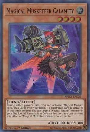 Magical Musketeer Calamity (SPWA-EN020) - Spirit Warriors 1st Edition - Premium Yugioh Single from Konami - Just $0.50! Shop now at Game Crave Tournament Store