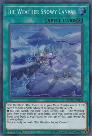 The Weather Snowy Canvas (SPWA-EN036) - Spirit Warriors 1st Edition - Premium Yugioh Single from Konami - Just $0.25! Shop now at Game Crave Tournament Store