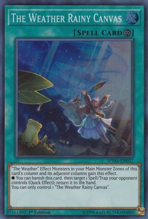 The Weather Rainy Canvas (SPWA-EN037) - Spirit Warriors 1st Edition - Premium Yugioh Single from Konami - Just $0.26! Shop now at Game Crave Tournament Store