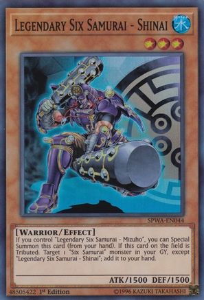Legendary Six Samurai - Shinai (SPWA-EN044) - Spirit Warriors 1st Edition - Premium Yugioh Single from Konami - Just $2.60! Shop now at Game Crave Tournament Store