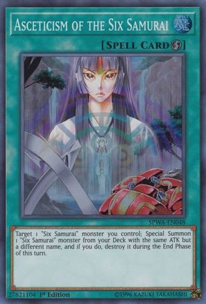 Asceticism of the Six Samurai (SPWA-EN048) - Spirit Warriors 1st Edition - Premium Yugioh Single from Konami - Just $5.62! Shop now at Game Crave Tournament Store