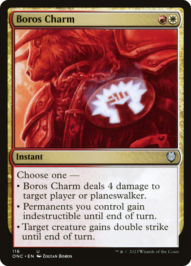 Boros Charm (ONC-116) - Phyrexia: All Will Be One Commander - Premium MTG Single from Wizards of the Coast - Just $1.14! Shop now at Game Crave Tournament Store