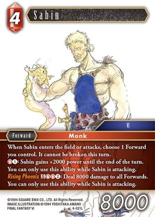 Sabin (OPUS IV) - Premium Final Fantasy Single from Opus IV - Just $0.16! Shop now at Game Crave Tournament Store