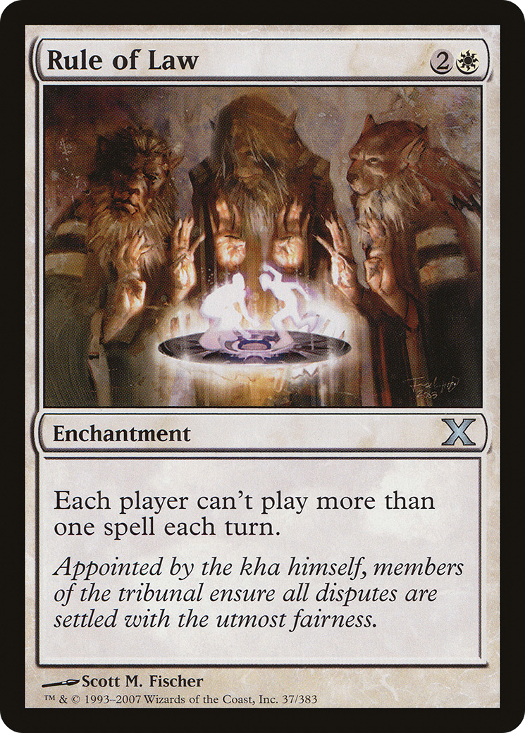 Rule of Law (10E-037) - Tenth Edition Foil - Premium MTG Single from Wizards of the Coast - Just $3.53! Shop now at Game Crave Tournament Store