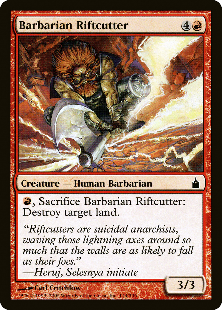 Barbarian Riftcutter (RAV-114) - Ravnica: City of Guilds Foil - Premium MTG Single from Wizards of the Coast - Just $0.08! Shop now at Game Crave Tournament Store