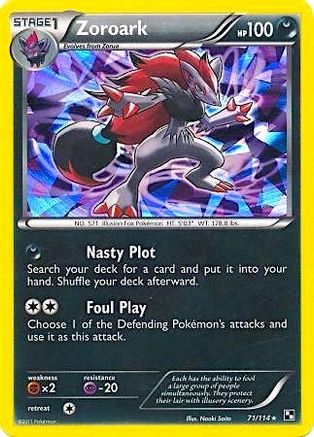 Zoroark - 71/114 (Cracked Ice Holo) 71 - Blister Exclusives Holofoil - Premium Pokemon Single from Nintendo - Just $2.25! Shop now at Game Crave Tournament Store