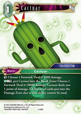 Cactuar (OPUS IV) Foil - Premium Final Fantasy Single from Opus IV - Just $0.10! Shop now at Game Crave Tournament Store