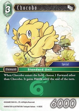 Chocobo (4-063C) (OPUS IV) - Premium Final Fantasy Single from Opus IV - Just $0.25! Shop now at Game Crave Tournament Store