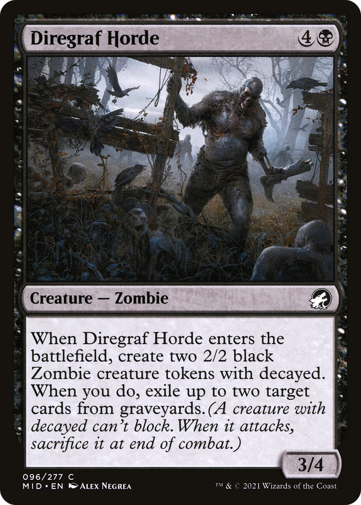 Diregraf Horde (MID-096) - Innistrad: Midnight Hunt - Premium MTG Single from Wizards of the Coast - Just $0.08! Shop now at Game Crave Tournament Store