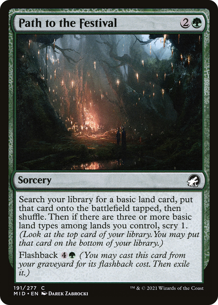 Path to the Festival (MID-191) - Innistrad: Midnight Hunt - Premium MTG Single from Wizards of the Coast - Just $0.08! Shop now at Game Crave Tournament Store