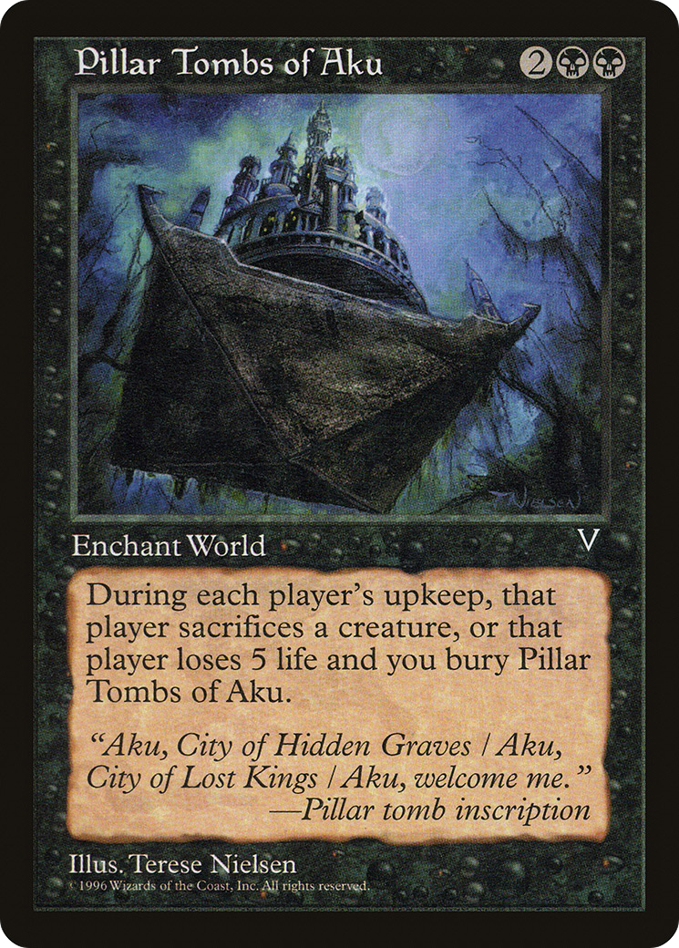 Pillar Tombs of Aku (VIS-067) - Visions - Premium MTG Single from Wizards of the Coast - Just $0.25! Shop now at Game Crave Tournament Store