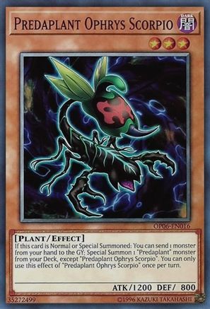 Predaplant Ophrys Scorpio (OP06-EN016) - OTS Tournament Pack 6 Unlimited - Premium Yugioh Single from Konami - Just $0.38! Shop now at Game Crave Tournament Store
