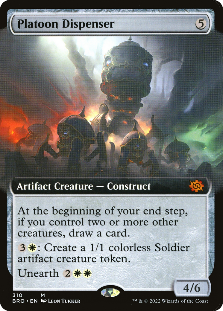 Platoon Dispenser (BRO-310) - The Brothers' War: (Extended Art) - Premium MTG Single from Wizards of the Coast - Just $0.34! Shop now at Game Crave Tournament Store