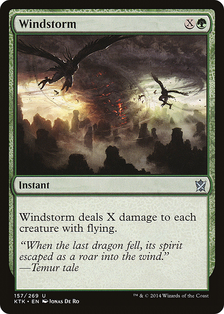 Windstorm (KTK-157) - Khans of Tarkir - Premium MTG Single from Wizards of the Coast - Just $0.08! Shop now at Game Crave Tournament Store
