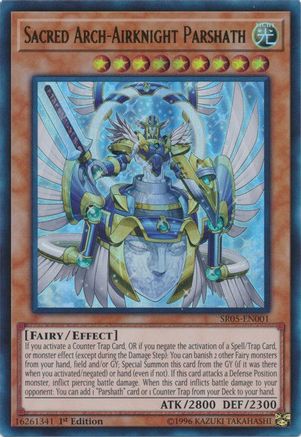 Sacred Arch-Airknight Parshath (SR05-EN001) - Structure Deck: Wave of Light 1st Edition - Premium Yugioh Single from Konami - Just $0.08! Shop now at Game Crave Tournament Store