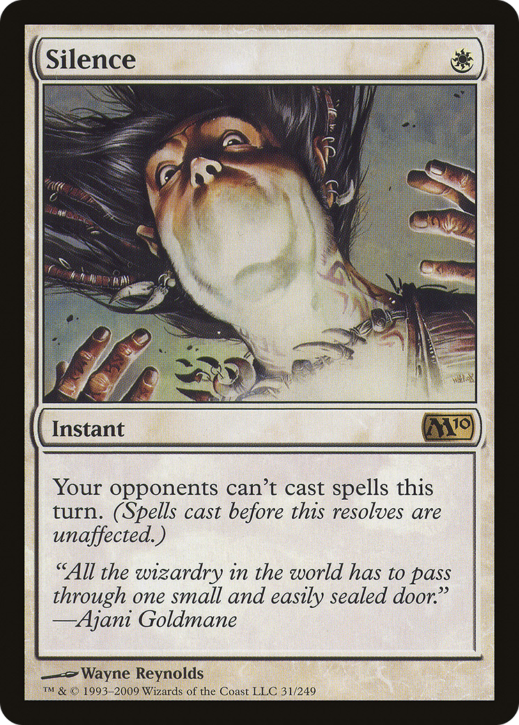 Silence (M10-031) - Magic 2010 Foil - Premium MTG Single from Wizards of the Coast - Just $9.37! Shop now at Game Crave Tournament Store