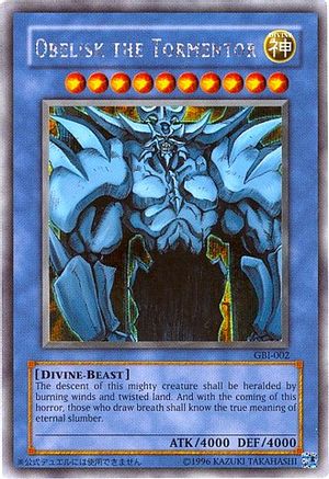 Obelisk the Tormentor (Secret Rare) (GBI-002) - American God Cards Unlimited - Premium Yugioh Single from Konami - Just $132.89! Shop now at Game Crave Tournament Store