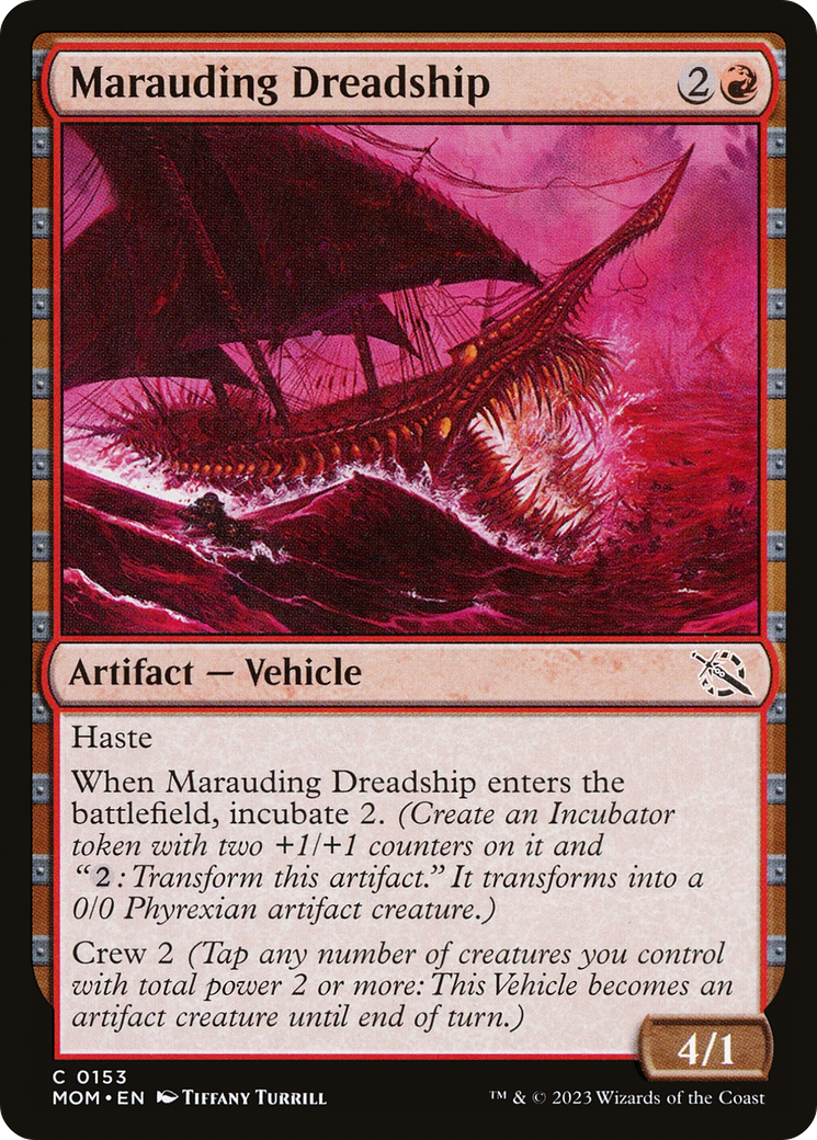 Marauding Dreadship (MOM-153) - March of the Machine Foil - Premium MTG Single from Wizards of the Coast - Just $0.08! Shop now at Game Crave Tournament Store