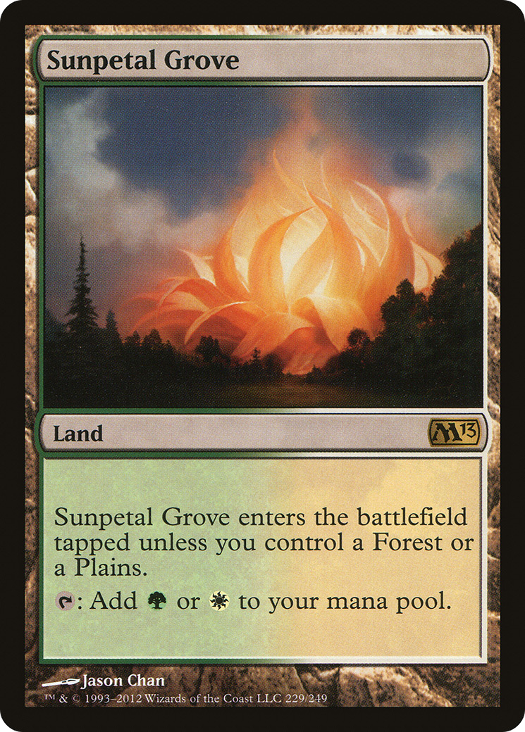 Sunpetal Grove (M13-229) - Magic 2013 - Premium MTG Single from Wizards of the Coast - Just $0.37! Shop now at Game Crave Tournament Store
