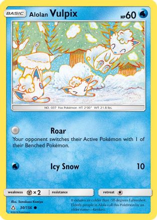 Alolan Vulpix 30/156 - Ultra Prism Reverse Holofoil - Premium Pokemon Single from Nintendo - Just $2.13! Shop now at Game Crave Tournament Store