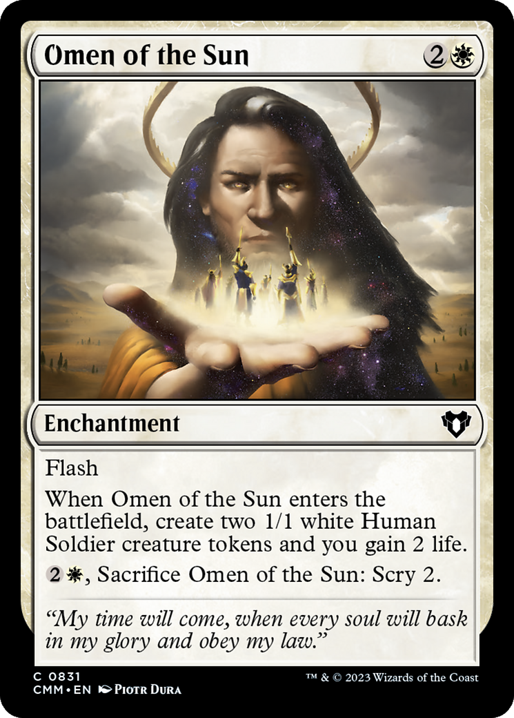 Omen of the Sun (CMM-831) - Commander Masters - Premium MTG Single from Wizards of the Coast - Just $0.08! Shop now at Game Crave Tournament Store