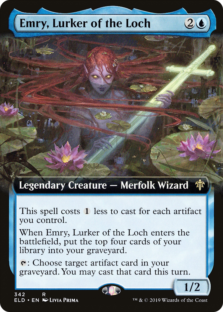 Emry, Lurker of the Loch (ELD-342) - Throne of Eldraine: (Extended Art) Foil - Premium MTG Single from Wizards of the Coast - Just $15.06! Shop now at Game Crave Tournament Store
