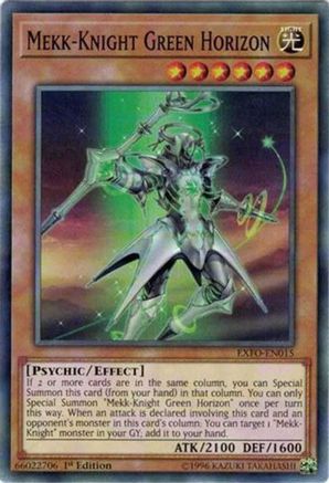 Mekk-Knight Green Horizon (EXFO-EN015) - Extreme Force 1st Edition - Premium Yugioh Single from Konami - Just $0.25! Shop now at Game Crave Tournament Store