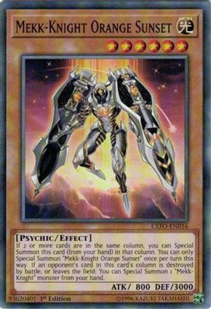 Mekk-Knight Orange Sunset (EXFO-EN016) - Extreme Force Unlimited - Premium Yugioh Single from Konami - Just $0.27! Shop now at Game Crave Tournament Store