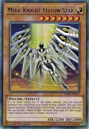 Mekk-Knight Yellow Star (EXFO-EN017) - Extreme Force 1st Edition - Premium Yugioh Single from Konami - Just $0.26! Shop now at Game Crave Tournament Store