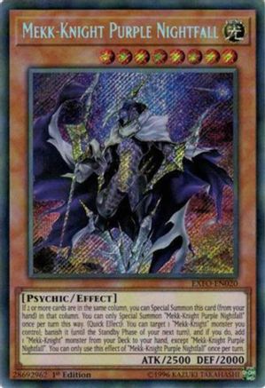 Mekk-Knight Purple Nightfall (EXFO-EN020) - Extreme Force 1st Edition - Premium Yugioh Single from Konami - Just $2.44! Shop now at Game Crave Tournament Store