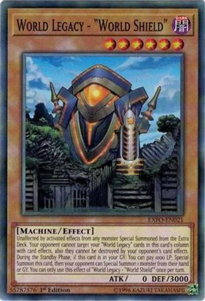 World Legacy - "World Shield" (EXFO-EN021) - Extreme Force 1st Edition - Premium Yugioh Single from Konami - Just $0.25! Shop now at Game Crave Tournament Store