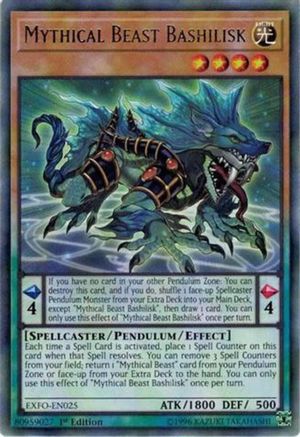 Mythical Beast Bashilisk (EXFO-EN025) - Extreme Force 1st Edition - Premium Yugioh Single from Konami - Just $0.26! Shop now at Game Crave Tournament Store