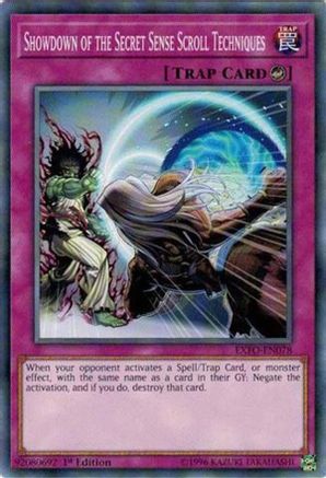 Showdown of the Secret Sense Scroll Techniques (EXFO-EN078) - Extreme Force Unlimited - Premium Yugioh Single from Konami - Just $0.25! Shop now at Game Crave Tournament Store