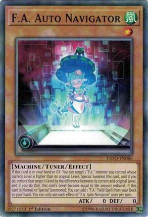 F.A. Auto Navigator (EXFO-EN086) - Extreme Force Unlimited - Premium Yugioh Single from Konami - Just $0.25! Shop now at Game Crave Tournament Store