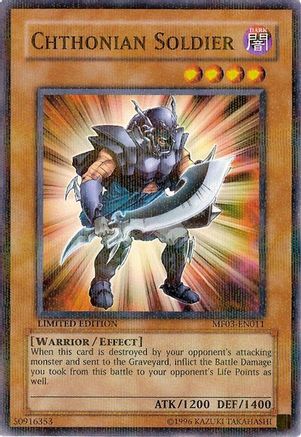 Chthonian Soldier (MF03-EN011) - Mattel Action Figure Promos: Series 3 Limited - Premium Yugioh Single from Konami - Just $47.99! Shop now at Game Crave Tournament Store