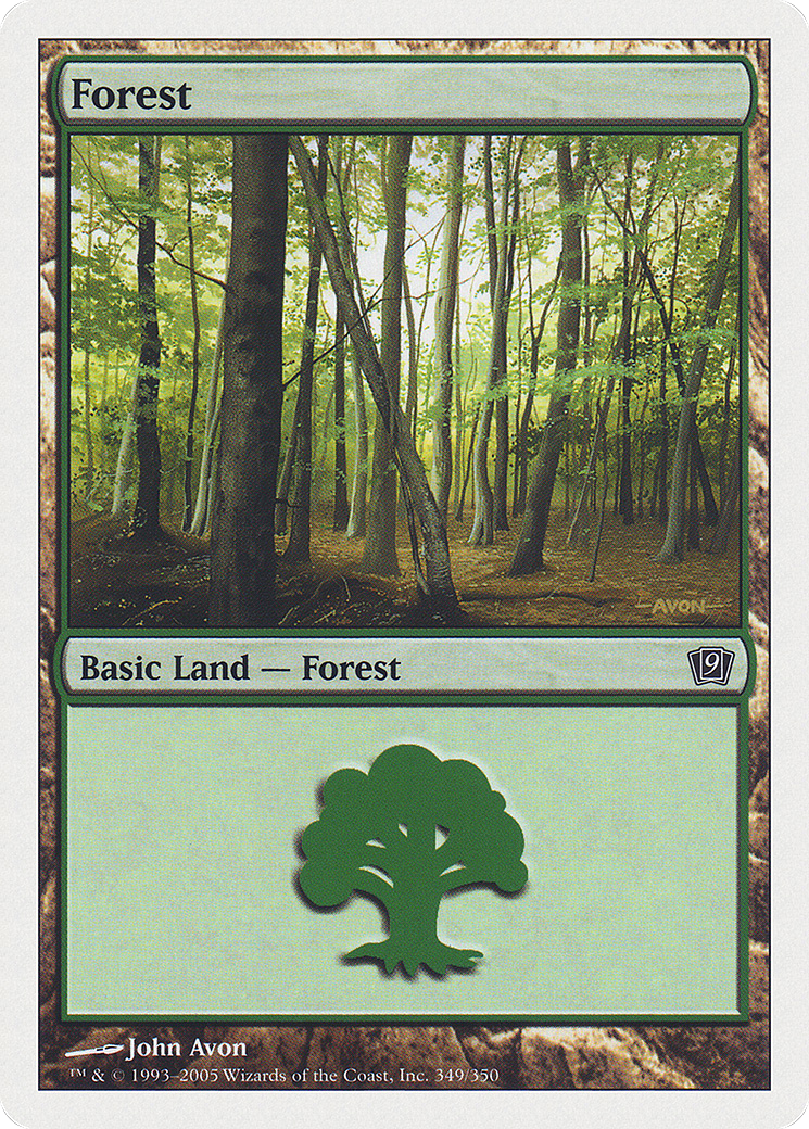 Forest (9ED-349) - Ninth Edition - Premium MTG Single from Wizards of the Coast - Just $0.25! Shop now at Game Crave Tournament Store