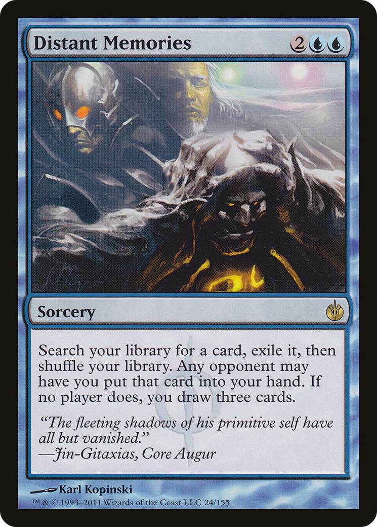Distant Memories (MBS-024) - Mirrodin Besieged Foil - Premium MTG Single from Wizards of the Coast - Just $0.40! Shop now at Game Crave Tournament Store