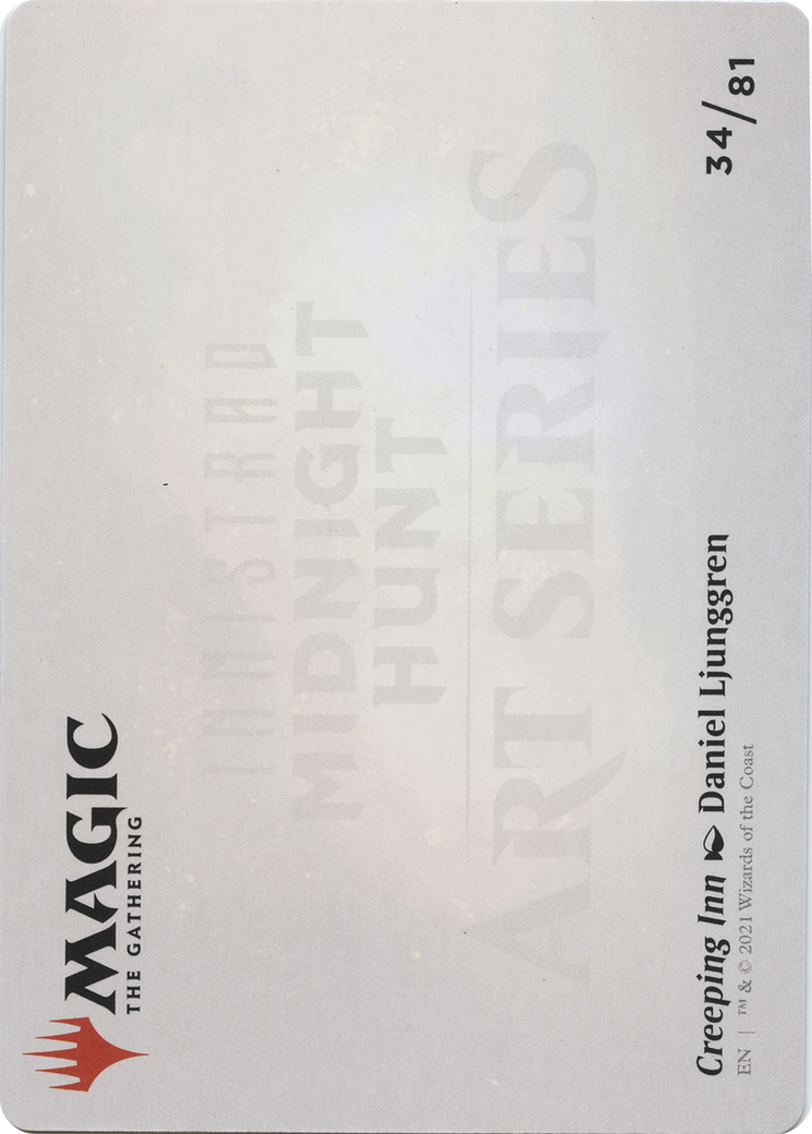 Creeping Inn // Creeping Inn (AMID-034) - Midnight Hunt Art Series (Borderless) Foil - Premium MTG Single from Wizards of the Coast - Just $0! Shop now at Game Crave Tournament Store