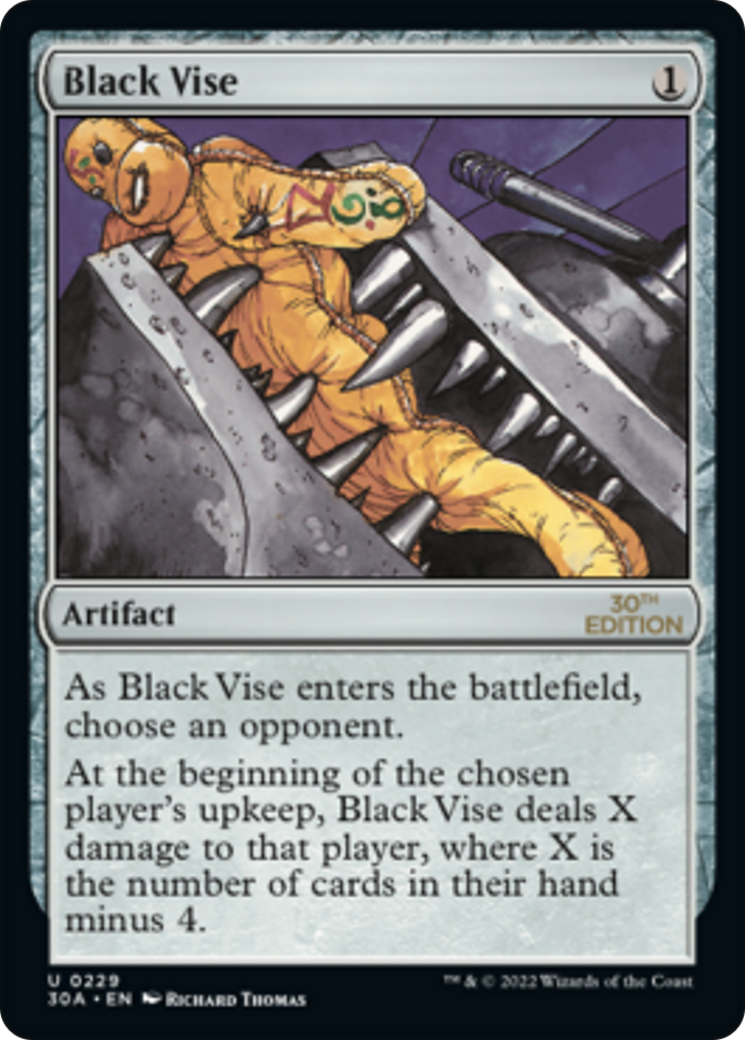 Black Vise (30A-229) - 30th Anniversary Edition - Premium MTG Single from Wizards of the Coast - Just $6.18! Shop now at Game Crave Tournament Store